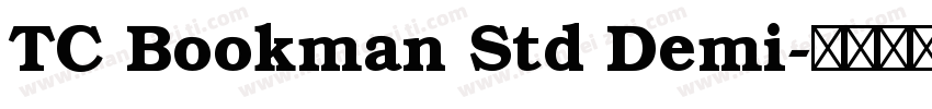 TC Bookman Std Demi字体转换